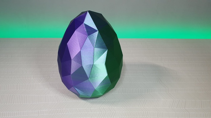 crystal egg by wf3dprinting household decor lowpoly easter wf3d 3d print model - Mito3D