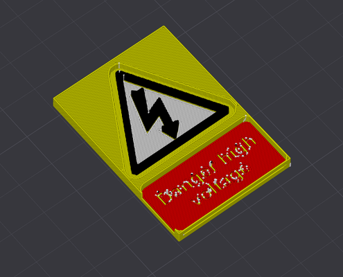 mix exclamation mark high voltage danger sign by littlepinkbunny art signs & logos volatge jurassic park 3d print model - Mito3D