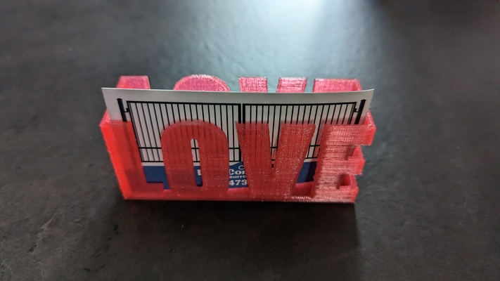 amor negocio tarjeta soporte by minist3r casa oficina 3d print model - Mito3D