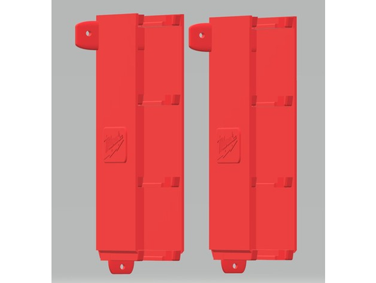 milwaukee m18 pack out wall mount 4 battery by tundra3866cda tools organizers bank 3d print model - Mito3D
