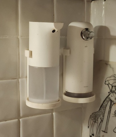 soap dispenser wall mount by spinogrizz household house models wallmount xiaomi 3d print model - Mito3D