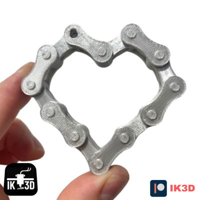 bike chain heart keychain by ik3digital fashion models no cute supportless gift mountain keyring motorbike supports valentinesday bycicle idea girlfriend chainset 3d print model - Mito3D