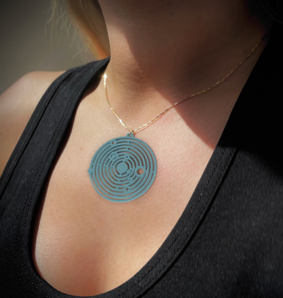 planetary alignment necklace by dimakaraman42 fashion jewelry easy print jewelery 3d print model - Mito3D