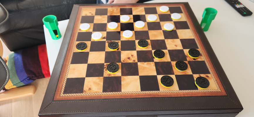 mario checkers remixed by yot man toys & games bowser coin star 3d print model - Mito3D