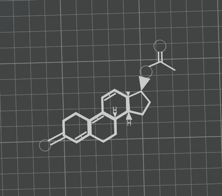 trenbolon asetat molekül by ur3dprints eğitim kimya kendin yap görüntüle model güzel benzersiz 3d print model - Mito3D