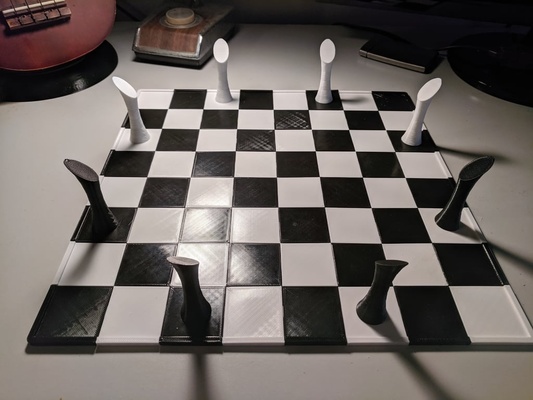 amazonas tafel spiel einstellen by kyle harrity spielzeuge spiele abstrakt brettspiel schach freecad numberphile openscad königin strategie 3d print model - Mito3D