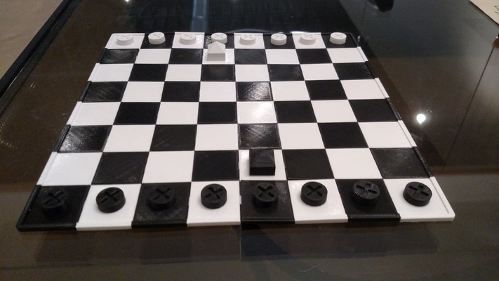 ludus satrancın yazı tahtası oyun ayarlamak by kyle harrity oyuncaklar oyunlar öz antik masa oyunu dama satranç taslaklar taşları roma strateji 3d print model - Mito3D