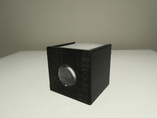google cartão lente pequeno câmera obscura by kyle harrity ferramentas aparelhos freecad cardboard luz ótica física realidade reflexão refração virtual 3d print model - Mito3D