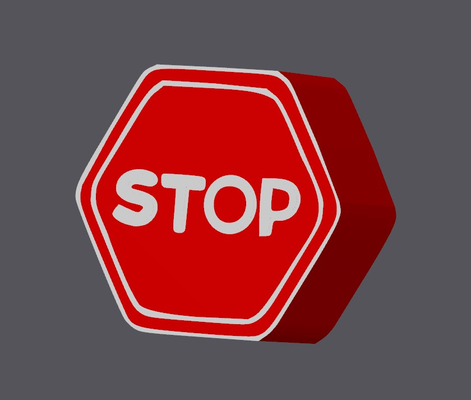 stop sign dresser knob by gabrielwells1997 household decor handle functional colorful multicolor decoration theme construction 3d print model - Mito3D