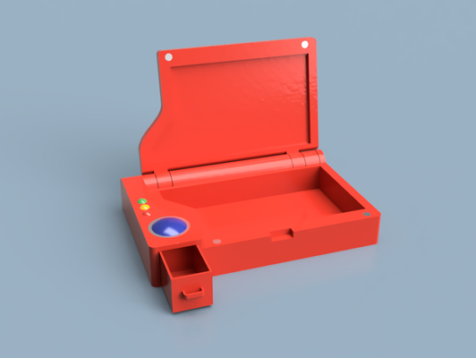 pokémon pokedex andenken box by verstreut sammlerstücke werkzeuge veranstalter lager schmuckkästchen make upbox 3d print model - Mito3D