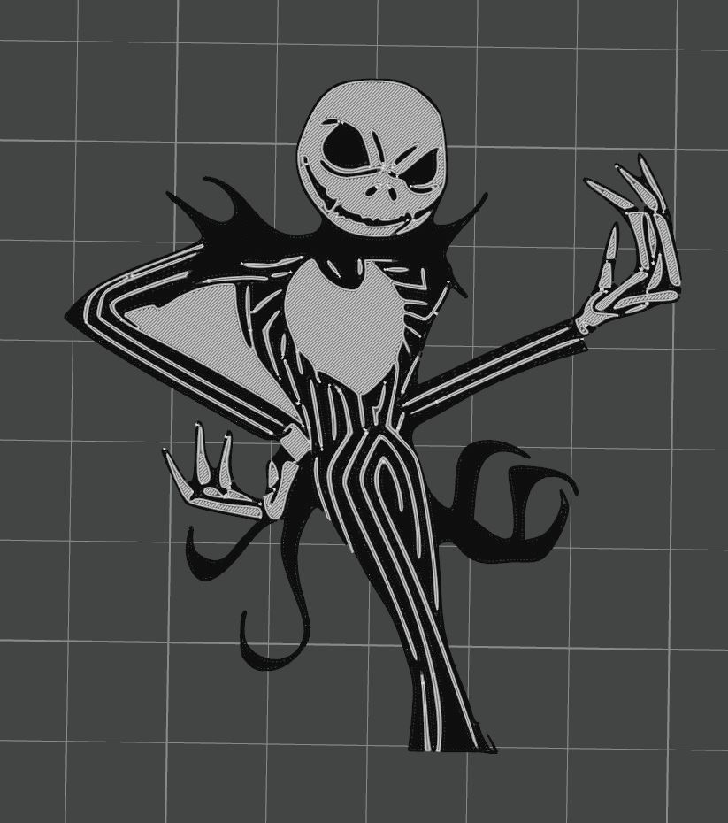 jack skellington magnet by whicks10 art 2d holloween nightmare christmas nightmarebeforechristmas 3D print model - Mito3D