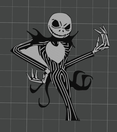 jack skellington magnete by whicks10 arte 2d halloween incubo natale nightmarebeforechristmas 3d print model - Mito3D