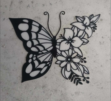 papillon by baguettes art 2d papillons 2dwallart logo facile impression 3d print model - Mito3D
