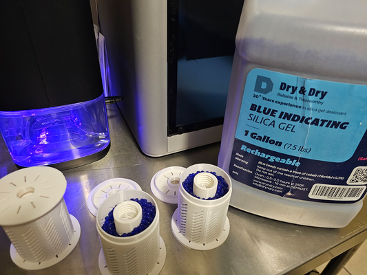 sílica gel conta carretel suporte remixado by n3rd soluções 3d impressora acessórios dessecante miçangas caixa filamento seca saco seco secador umidade mesa dual adaptador peso 3d print model - Mito3D