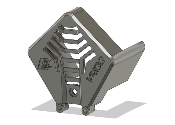 v400 fan shroud fyset input shaper mount remixed by jlcurtis 3d printer parts fysetc inputshaper flsunv400 3d print model - Mito3D