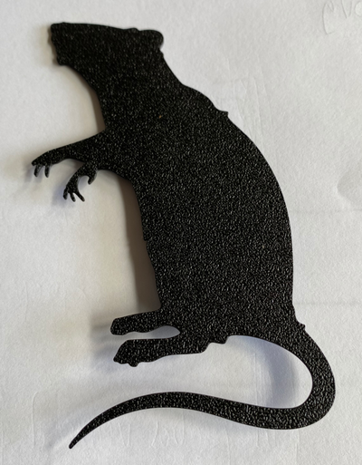 halloween rat by mdubya58 ménage festivités silhouette porte rapide 3d print model - Mito3D
