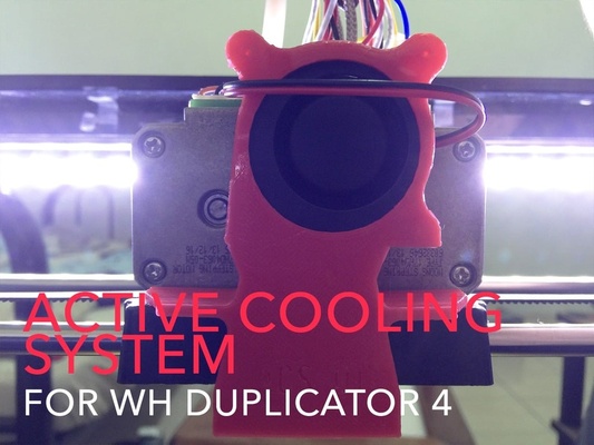 duplicator 4 active cooling 40mm x 20mm blower by calvintam 3d printer accessories activecooling wanhaoduplicator4 3d print model - Mito3D