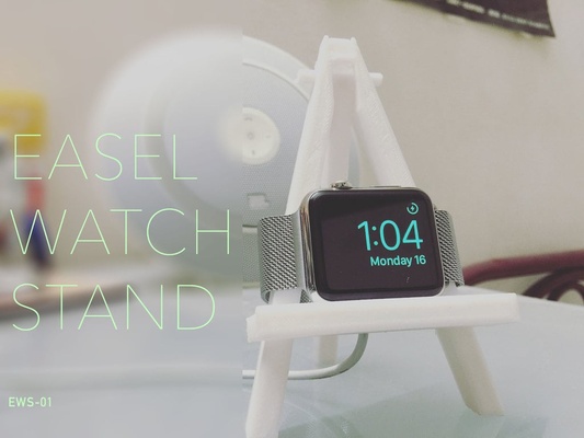 easel watch stand ews-01 by calvintam fashion models applewatch eames 3d print model - Mito3D
