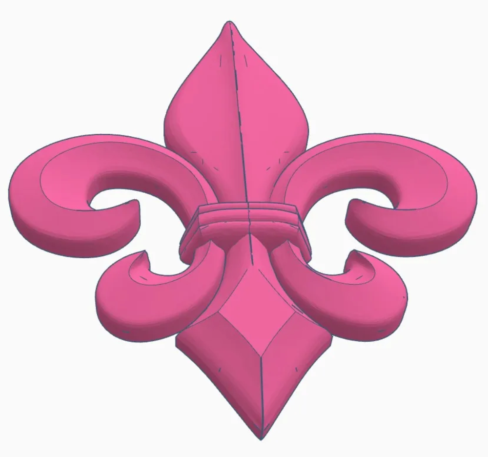 fleur de lis by stl arte 2d 3D print model - Mito3D