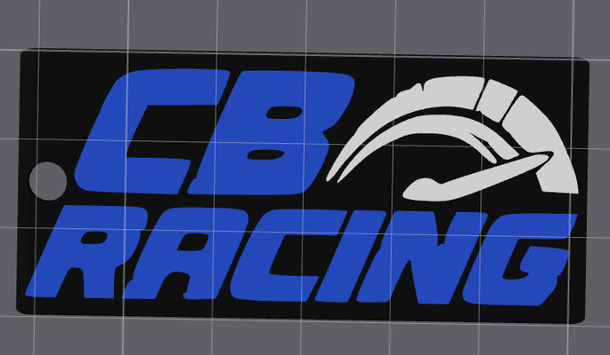 cb racing keychain by wilbercontreras art signs & logos 3d print model - Mito3D