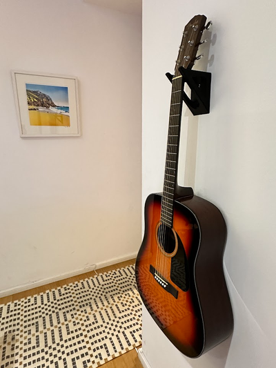 guitarra pared montar by dewgenenny pasatiempo bricolaje diy música soporte 3d print model - Mito3D