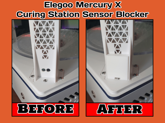 elegoo mercury x curing station sensor blocker by leon h 3d printer accessories curingstation mercuryx 3d print model - Mito3D