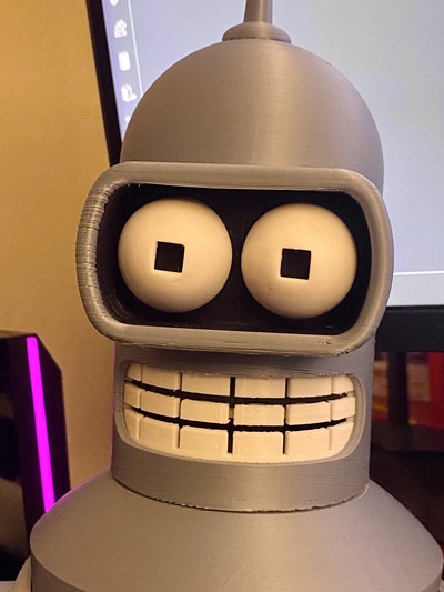 articulated bender - reinforced remixed by jsalonis toys & games characters futurama 3d print model - Mito3D