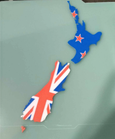 neuseeland by buddasticks kunst 2d mauer dekor 2dart flagge 3d print model - Mito3D