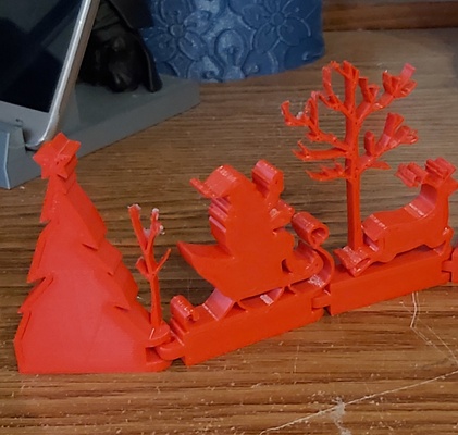 christmas landscape flexi table decoration by mimi home art sculptures holliday 3d print model - Mito3D
