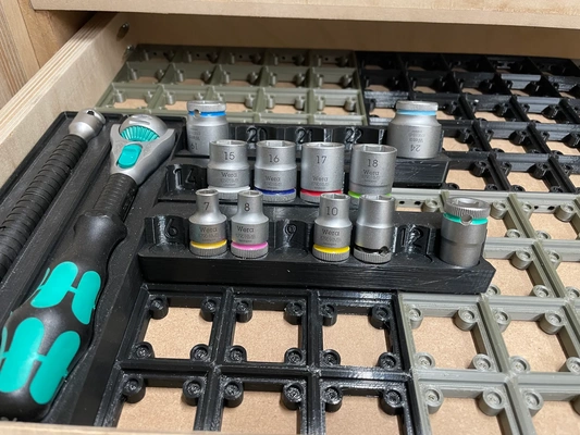 gridfinity + wera 3 8 complete socket set 6-24mm by mrstolarsky tools 3d print model - Mito3D