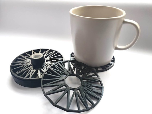 mesh coasters stand by neythent household house models 3d print model - Mito3D