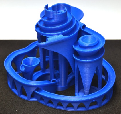 ciclón triple ascensor pista mármol máquina by yvind juguetes juegos thingiverse 3d print model - Mito3D