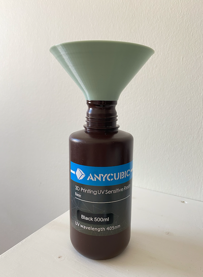 resin funnel by 3d printer accessories accessory anycubic cleaning creality elegoo longer mars resinprinter 3d print model - Mito3D