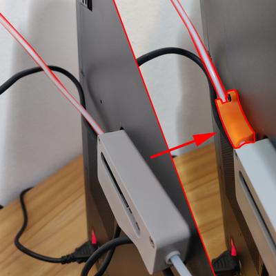 bambu lab curved holder left ams hub ptfe tube by zeddiarts 3d printer accessories p1s 3d print model - Mito3D