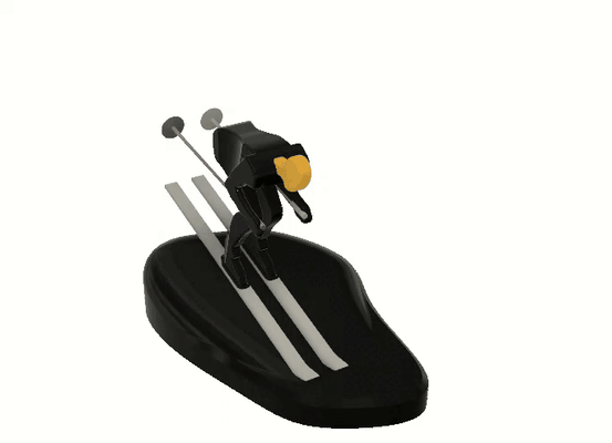 sciare atleta minimalista piazza by nero jack miniature arredamento decorazione gli sport 3d print model - Mito3D