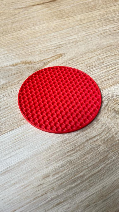coaster 90mm honeycone by sharkystuff household house models 3d print model - Mito3D
