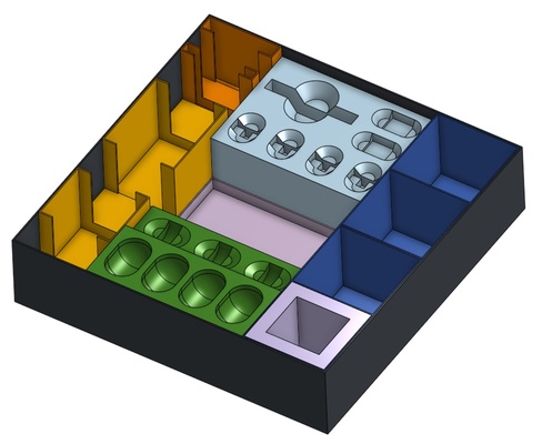 diamants insérer diamant forêt by homologues jouets jeux planche jeu plateau inserts société organisateur 3d print model - Mito3D
