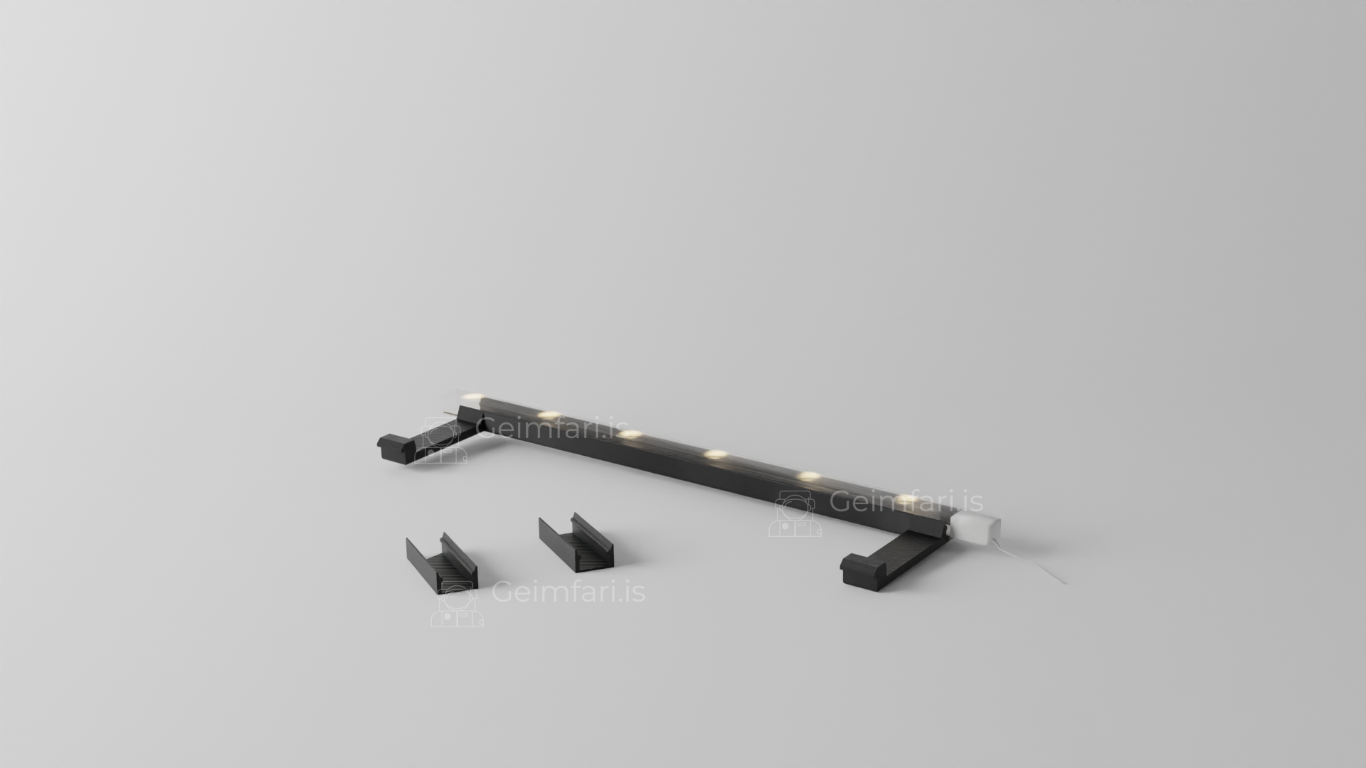 ender 3 s1 ikea ledberg by astronauta 3d stampante accessori ledstrip crealityender3 ledbar 3D print model - Mito3D