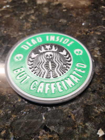 dead starbucks coaster by picture it household house models caffeinated 3d print model - Mito3D