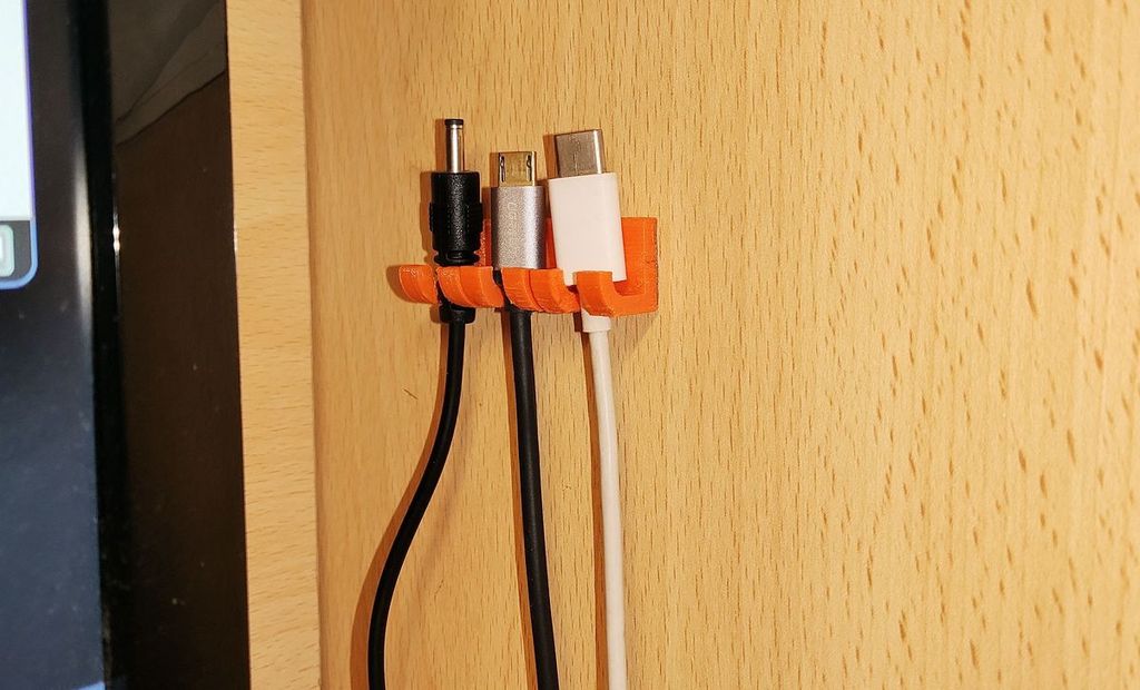 clip cavi usb by scigola hobby & diy cable support thingiverse supporto 3D print model - Mito3D