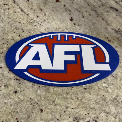 afl logo teller untersetzer mauer zeichen by dunkel kunst 2d australien australisch fußball liga sport 3d print model - Mito3D