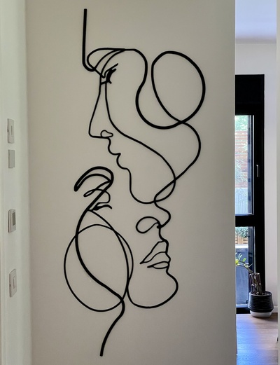 wall art sculpture - man & woman by jonathanlevi models 3d print model - Mito3D