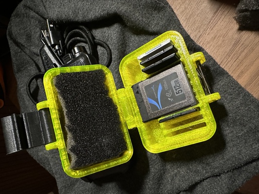 rugged sd card + cfexpress usb stick carrying case remixed by jonathanlevi tools organizers sdcardholder 3d print model - Mito3D