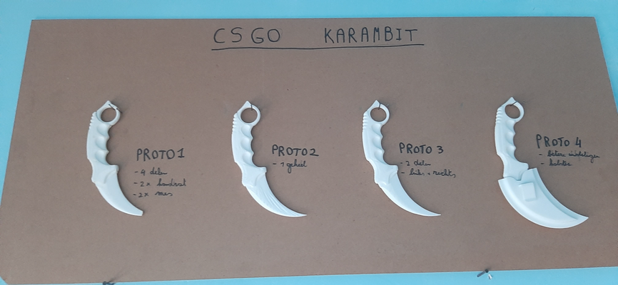 counter strike global offensive karambit by gds tesla props & cosplays replica weapon csgo 3d print model - Mito3D