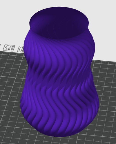 curved vase by diana p household decor flower pot 3d print model - Mito3D