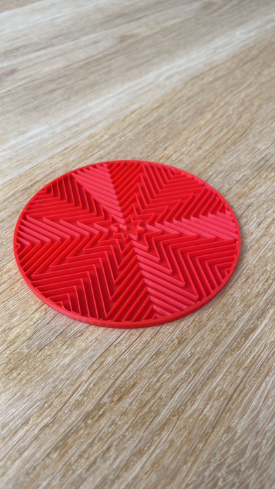 coaster 90mm octagram by sharkystuff household house models 3d print model - Mito3D