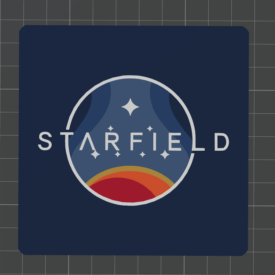 constellation logo - starfield by mr3dcraft art 2d game coaster magnet wall 3D print model - Mito3D