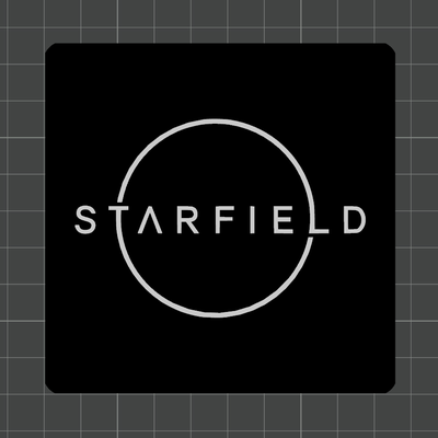 costellazione logo starfield by mr3dcraft arte 2d gioco sottobicchiere magnete parete 3d print model - Mito3D