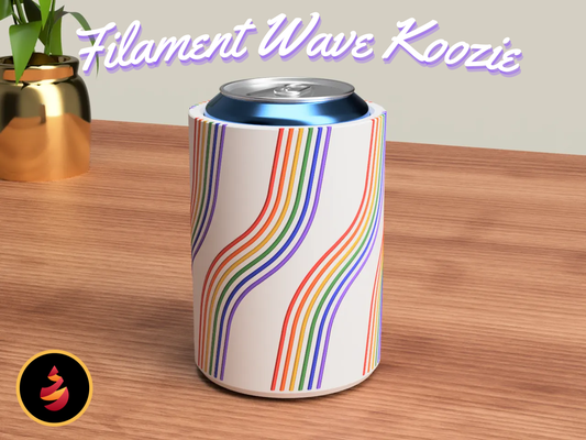 filament wave koozie by jamestheprinter household garden can drink drinks sodacan sodacanholder 175mm drinkholder beerkoozie canholder 12oz 175 cankoozie drinkkoozie popcan 12ounce popcanholder 3d print model - Mito3D