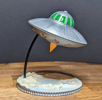 invasion elektrisch tee licht ufo geteilt by abonnieren haushalt dekor teelicht elektronisch 3d print model - Mito3D